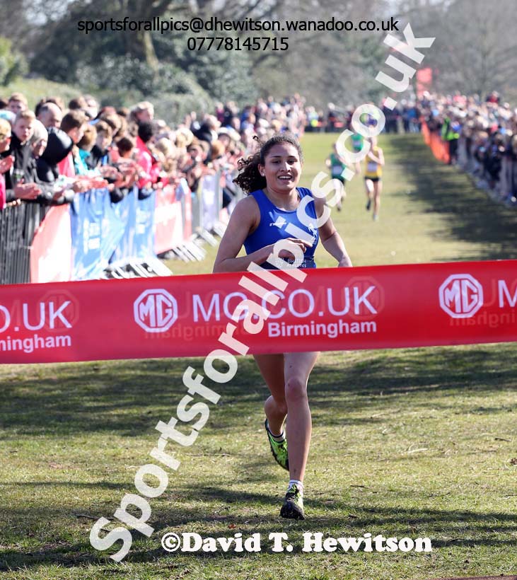 Womens under-17s Inter Counties Cross Country,  Cofton Park, Birmingham. Photo: David T. Hewitson/Sports for All Pics
